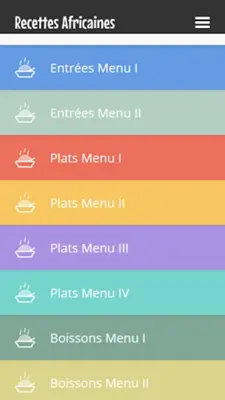 Recettes Africaines android App screenshot 1